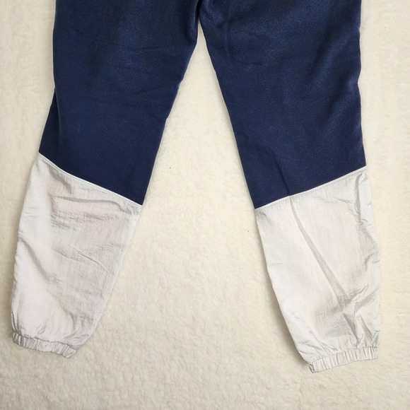 Champion Mens Small Colorblock Fleece Nylon Jogger Sweatpants Navy White Red - Picture 7 of 14